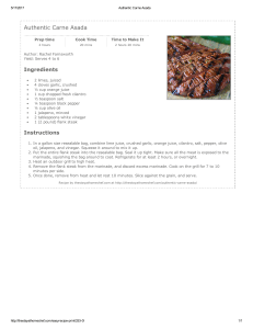 Authentic Carne Asada Recipe
