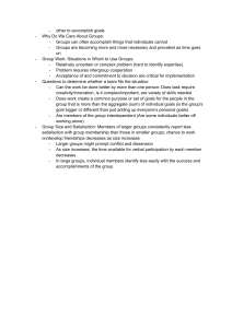 Group Work and Team Dynamics: Key Concepts