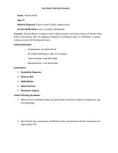 Code Blue Scenario Case Study