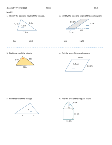 Geometry Final Exam 2025 Worksheet