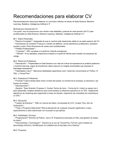 C&oacute;mo elaborar un CV efectivo para Data Science