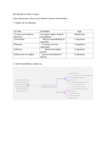Metodolog&iacute;a de Marco L&oacute;gico: Acceso Laboral Universitario