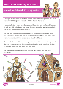 Hansel and Gretel Extra Questions Lesson Pack
