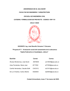 Evaluaci&oacute;n social del saneamiento de Talpita-Federacha: Proyecto de ingenier&iacute;a civil