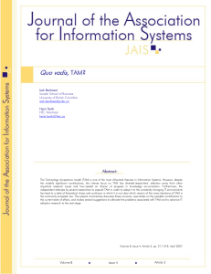 Quo vadis, TAM? A Critique of the Technology Acceptance Model