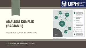 Conflict Analysis (Part 1) - International Conflict Management