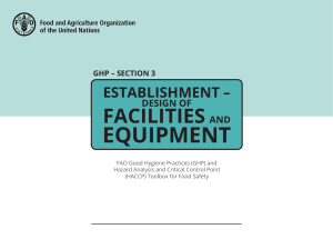 FAO GHP Section 3: Design of Facilities and Equipment