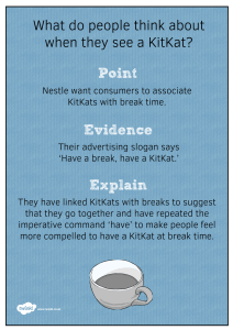 KitKat Advertising Analysis: Point, Evidence, Explain