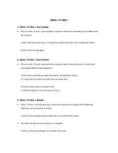 Wish / If Only Grammar Guide