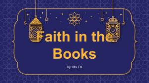 Faith in the Books: Divine Scriptures in Islam
