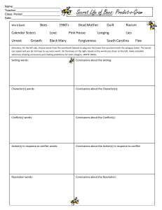 Secret Life of Bees Predict-o-Gram Worksheet