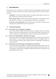 LLM Chatbots for Investment Decision Support: Capabilities, Risks, Strategy