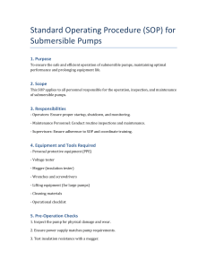 SOP for Submersible Pumps: Operation & Maintenance Guide
