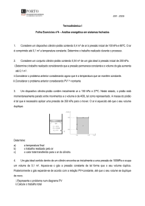 Exerc&iacute;cios de Termodin&acirc;mica I - An&aacute;lise Energ&eacute;tica