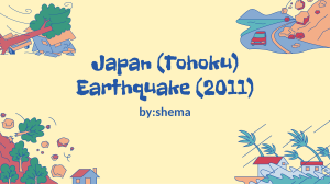 2011 Tohoku Earthquake Japan Report