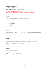 Matematikopgave 4: Calculus Problemer (Gr&aelig;nser, Integraler, Volumener, Buel&aelig;ngde)