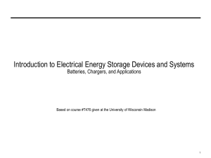 Introduction to Electrical Energy Storage Devices & Systems