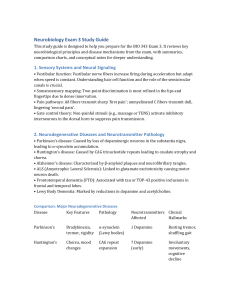 Neurobiology Exam 3 Study Guide