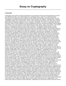 Essay on Cryptography