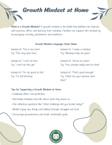 Growth Mindset at Home: Family Tips & Language Guide