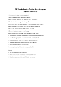B2 Worksheet: Battle Los Angeles Film Questions