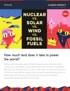 How Much Land to Power the World? Energy Sources Comparison
