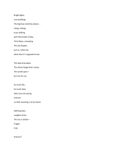 Reflections on Time and Youth: A Poetic Exploration