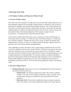 Anthropology Study Guide: Human Origins & Evolution
