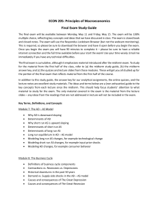 ECON 205 Macroeconomics Final Exam Study Guide