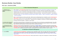 HSC Business Studies Case Studies: Operations Management