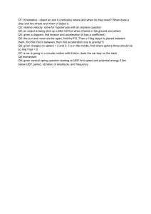 Physics Problem Set: Kinematics, Forces, Energy