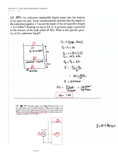 Lecture 1: Intro and Hydrostatic Pressure