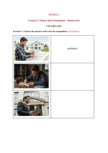Level 1 English Homework: Names & Occupations