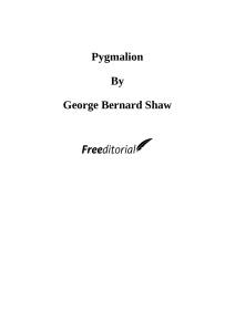 Pygmalion by George Bernard Shaw - Classic Play