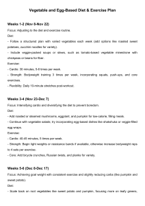 Vegetable and Egg-Based Diet & Exercise Plan