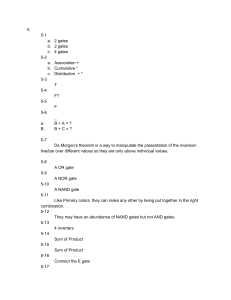Digital Logic Quiz: Gates & Boolean Algebra