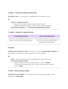 Middle School Science Study Guide: Reactions, Models, Sound, Circuits