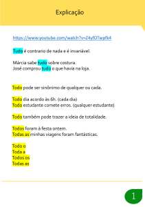 Aprenda a usar Tudo, Todo, Toda, Todos, Todas em Portugu&ecirc;s