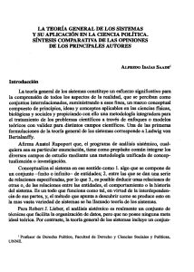Teor&iacute;a General de Sistemas y Ciencia Pol&iacute;tica: S&iacute;ntesis Comparativa