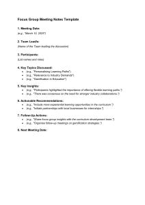 Focus Group Summary Report Template