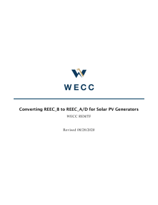 Converting REEC_B to REEC_A/D for Solar PV Generators