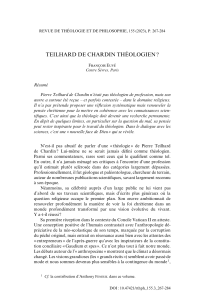 Teilhard de Chardin Th&eacute;ologien ? Analyse Acad&eacute;mique