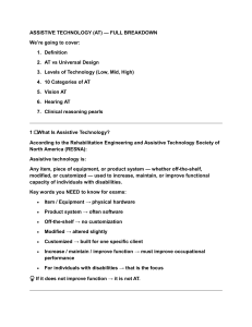 Assistive Technology (AT) Full Breakdown