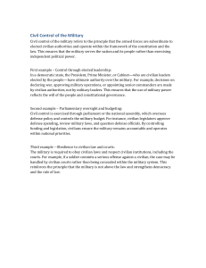 Civil Control of the Military: Principles & Examples