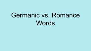 Germanic vs Romance Words: Vocabulary Comparison