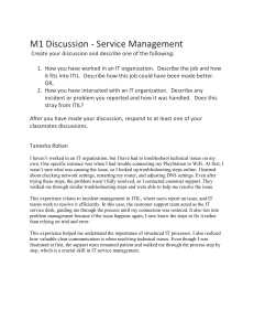 M1 Discussion - Service Management ITIL