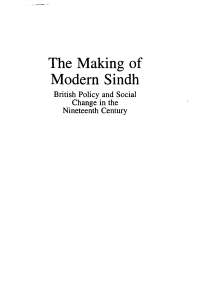 The Making of Modern Sindh: British Policy & Social Change