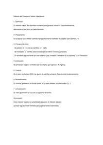M&eacute;todo del Cuadrado Medio Intercalado: Generaci&oacute;n de N&uacute;meros Pseudoaleatorios