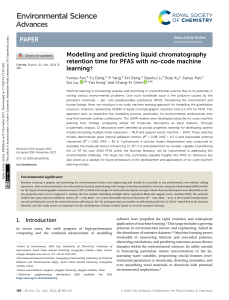 Modelling PFAS LC Retention Time with No-Code ML