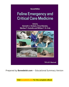 Feline Emergency and Critical Care Medicine Summary